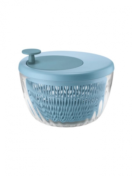 Guzzini, Centrifuga insalata con coperchio Spin&Store 26 cm blu matt